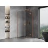 Mexen Mist-H T cabine de douche pivotante droite 100 x 100 cm, transparent, cuivre brossé - 8A5T-100-100-65-00-P