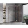 Mexen Mist H T cabine de douche piv. droite 70 x 85 cm, trans., cuivre brossé - 8A5T-070-085-65-00-P