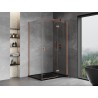 Mexen Mist-H T cabine de douche pivotante droite 120 x 85 cm, transparent, cuivre brossé - 8A5T-120-085-65-00-P