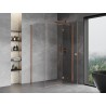 Mexen Mist-H T cabine de douche pivotante droite 110 x 100 cm, transparent, cuivre brossé - 8A5T-110-100-65-00-P