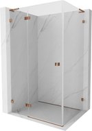 Mexen Lunar L cabine de douche pivotante gauche 75 x 80 cm, transparent, or rose - 834L-075-080-60-00-L