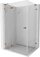 Mexen Lunar L cabine de douche pivotante gauche 85 x 90 cm, transparent, or rose - 834L-085-090-60-00-L