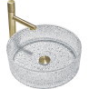 Mexen Dema lavabo en verre sur plan 39 x 39 cm, transparent - 24043900
