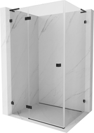 Mexen Lunar L cabine de douche pivotante gauche 80 x 90 cm, transparente, noire - 834L-080-090-70-00-L