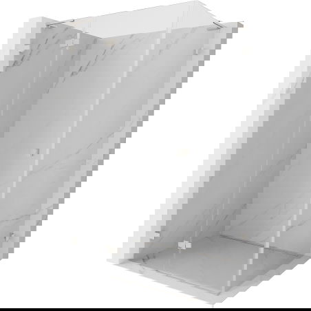 Mexen Lunar L cabine de douche pivotante gauche 75 x 90 cm, transparent, nickel brossé - 834L-075-090-97-00-L