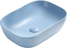 Mexen Rita lavabo à poser 45 x 32 cm, bleu mat - 21084549