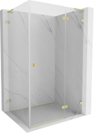 Mexen Lunar L cabine de douche pivotante droite 70 x 90 cm, transparent, or brossé - 834L-070-090-55-00-P