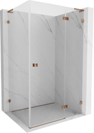 Mexen Lunar L cabine de douche pivotante droite 80 x 90 cm, transparent, or rose - 834L-080-090-60-00-P