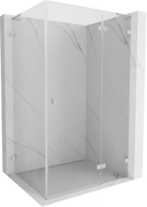 Mexen Lunar L cabine de douche pivotante droite 75 x 90 cm, transparent, nickel brossé - 834L-075-090-97-00-P