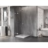 Mexen Lunar T cabine de douche pivotante gauche 70 x 70 cm, transparent, chrome - 834T-070-070-01-00-L