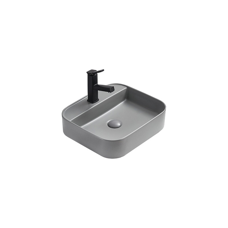Mexen Sofia lavabo de comptoir 50 x 40 cm, Gris clair mat - 22155061