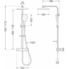 Mexen CQ22 set de douche extérieur avec pomme de douche et robinet thermostatique, chrome - 772502295-00