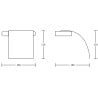 Mexen Adox support de papier toilette, noir - 70182333-70