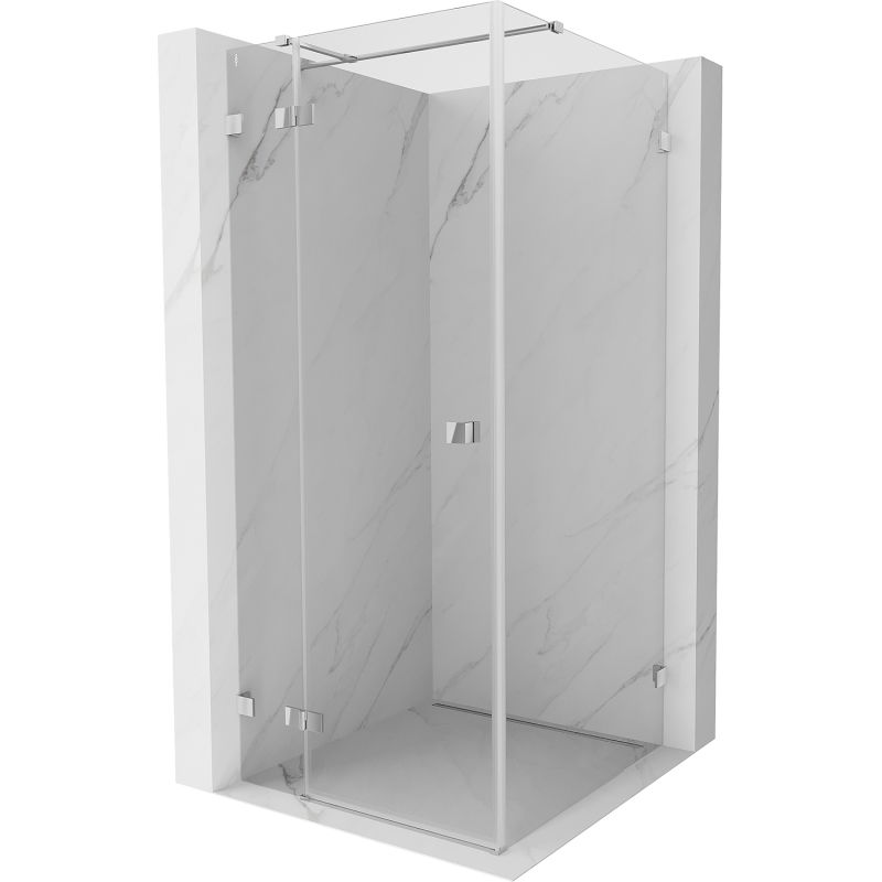 Mexen Lunar T cabine de douche pivotante gauche 100 x 100 cm, transparent, chrome - 834T-100-100-01-00-L