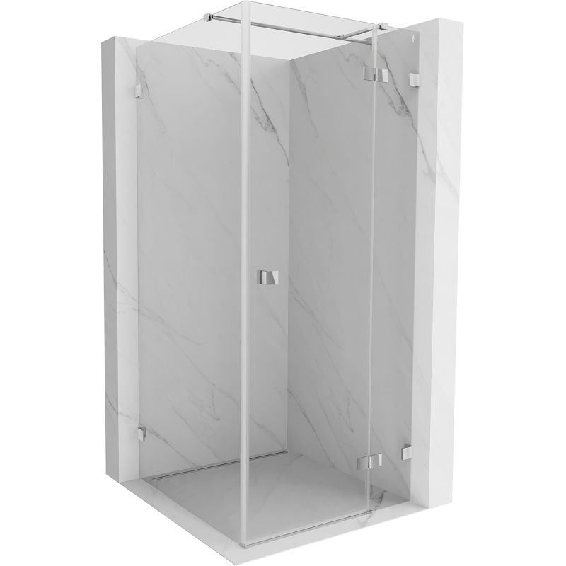 Mexen Lunar T cabine de douche pivotante droite 90 x 90 cm, transparente, chrome - 834T-090-090-01-00-P