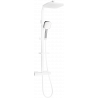 Ensemble de douche apparente Mexen CQ33 avec pomme de douche et robinet thermostatique, blanc/chrome - 772503395-21