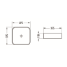 Mexen Vena lavabo posé sur plan 37 x 37 cm, gris clair mat - 22193761
