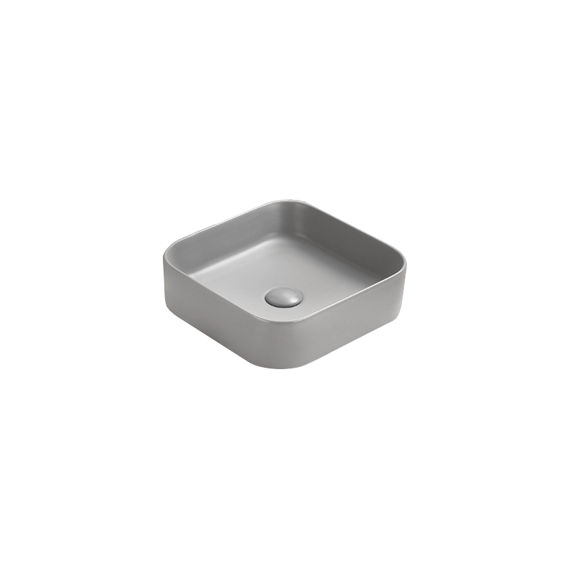 Mexen Vena lavabo de comptoir 37 x 37 cm, Gris clair mat - 22193761