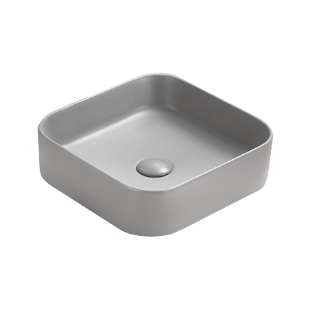 Mexen Vena lavabo de comptoir 37 x 37 cm, Gris clair mat - 22193761