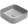 Mexen Vena lavabo de comptoir 37 x 37 cm, Gris clair mat - 22193761