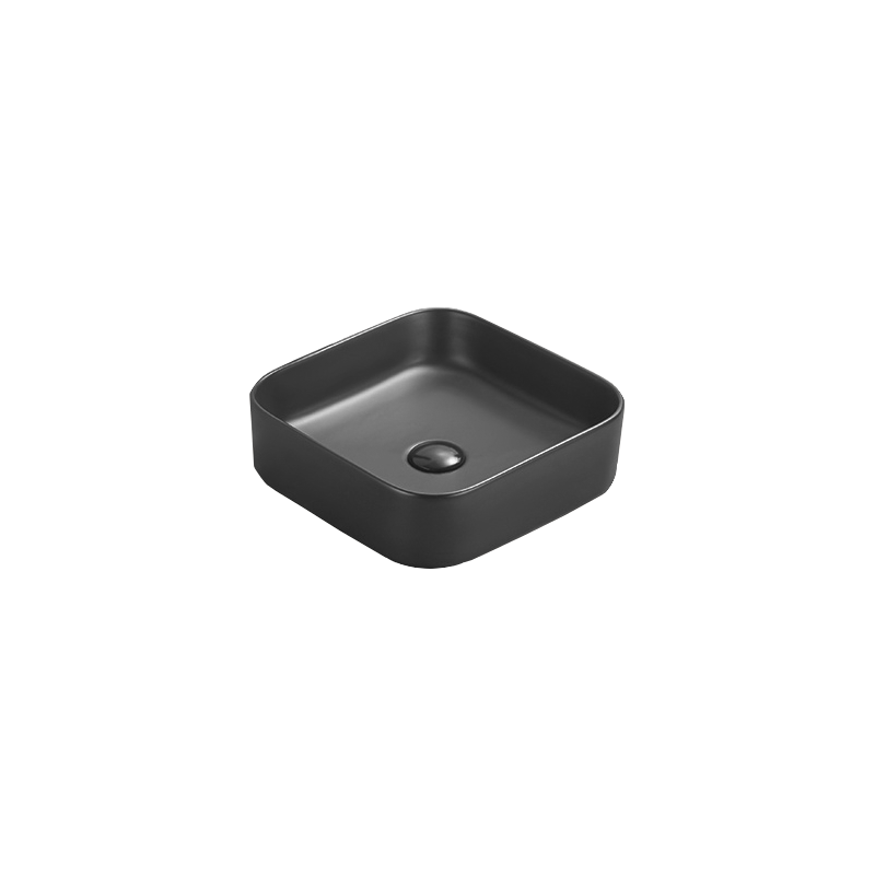 Mexen Vena lavabo de comptoir 37 x 37 cm, Noir mat - 22193785