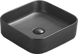 Mexen Vena lavabo de comptoir 37 x 37 cm, Noir mat - 22193785