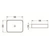 Mexen Vena lavabo de comptoir 50 x 37 cm, Blanc - 22195000
