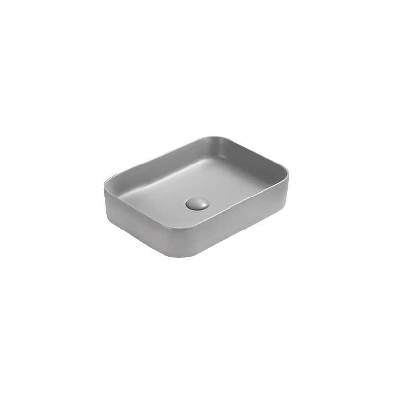 Mexen Vena lavabo de comptoir 50 x 37 cm, Gris clair mat - 22195061
