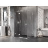 Mexen Lunar T cabine de douche pivotante gauche 70 x 110 cm, transparente, blanche - 834T-070-110-20-00-L