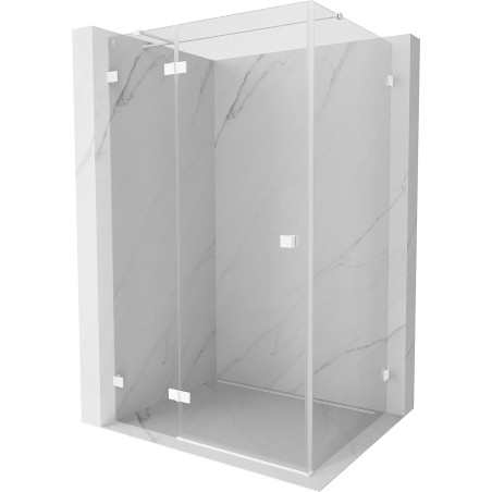 Mexen Lunar T cabine de douche pivotante gauche 70 x 110 cm, transparente, blanche - 834T-070-110-20-00-L