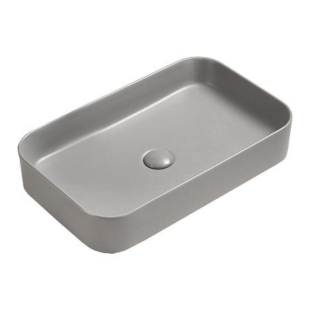 Mexen Vena lavabo à poser 71 x 37 cm, gris clair mat - 22196061