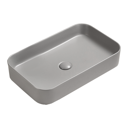 Mexen Vena lavabo de comptoir 60 x 37 cm, Gris clair mat - 22196061
