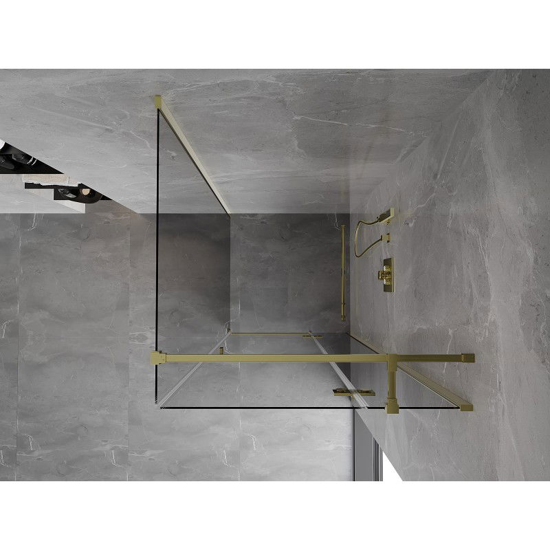 Mexen Mist-H T cabine de douche pivotante droite 120 x 120 cm, transparent, or - 8A5T-120-120-50-00-P