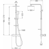 Mexen CQ45 ensemble de douche en saillie avec pomme de douche et robinet thermostatique, doré - 772504595-50