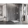 Mexen Lunar T cabine de douche pivotante droite 70 x 70 cm, transparente, blanche - 834T-070-070-20-00-P