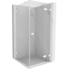 Mexen Lunar T cabine de douche pivotante droite 70 x 70 cm, transparente, blanche - 834T-070-070-20-00-P