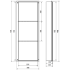 Mexen X-Wall-NR niche sans rebord avec étagère 90 x 30 cm, noire - 1971903010S