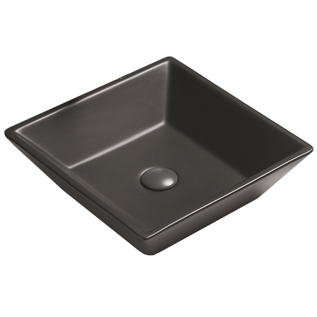 Mexen Pola lavabo de comptoir 41 x 41 cm, Noir mat - 22224185