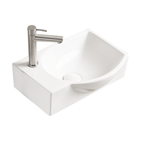 Mexen Mista lavabo de comptoir droit 40 x 28 cm, Blanc - 22174000R