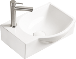 Mexen Mista lavabo de comptoir droit 40 x 28 cm, Blanc - 22174000R