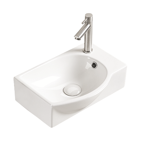 Mexen Mista lavabo de comptoir gauche 40 x 28 cm, Blanc - 22174000L