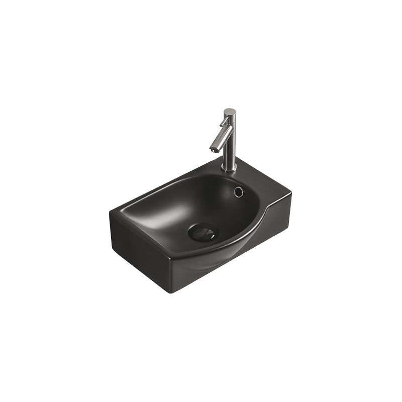 Mexen Mista lavabo sur plan gauche 40 x 28 cm, noir mat - 22174085L