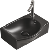 Mexen Mista lavabo à poser gauche 40 x 28 cm, noir mat - 22174085L