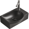 Mexen Mista lavabo sur plan gauche 40 x 28 cm, noir mat - 22174085L