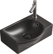 Mexen Mista lavabo à poser gauche 40 x 28 cm, noir mat - 22174085L