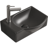 Mexen Mista lavabo de comptoir droit 40 x 28 cm, Noir mat - 22174085R