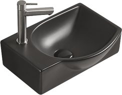 Mexen Mista lavabo de comptoir droit 40 x 28 cm, Noir mat - 22174085R