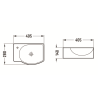Mexen Mista lavabo sur plan droit 40 x 28 cm, noir mat - 22174085R