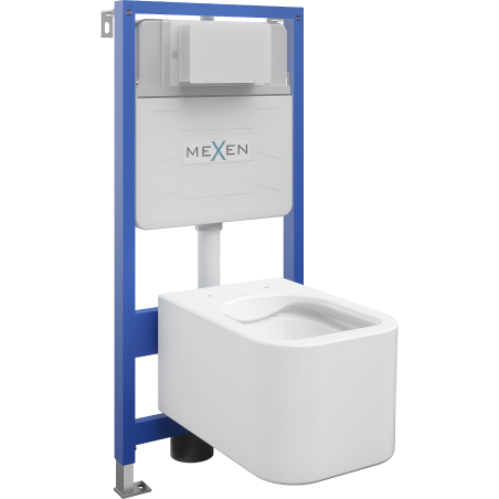 Mexen Elis ensemble encastré WC bâti-support Fenix Slim avec cuvette WC, blanc brillant - 6103391XX00
