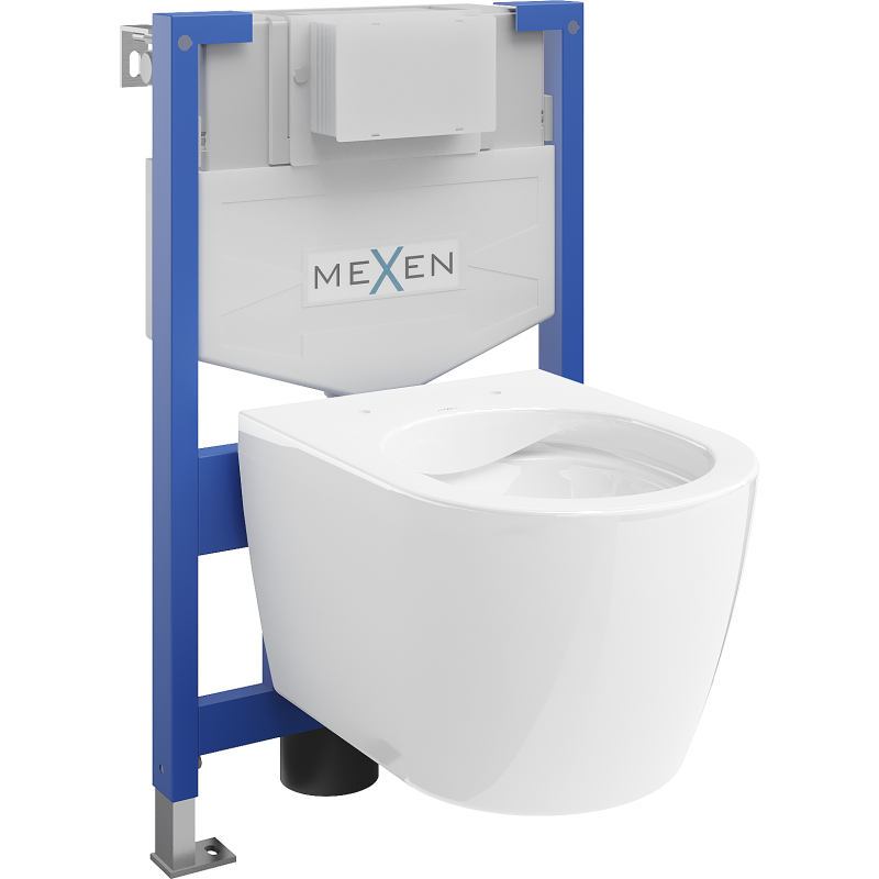 Mexen ensemble encastré WC bâti-support Fenix XS-F avec cuvette WC Carmen, blanc brillant - 6803388XX00
